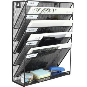 Wall File Organizer 5Tier Vertical Hanging File Organizer Wall Mount File Holder